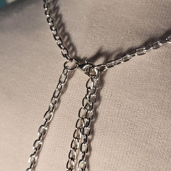 New Without Tags Silvertone Body Chain - Picture 5 of 5